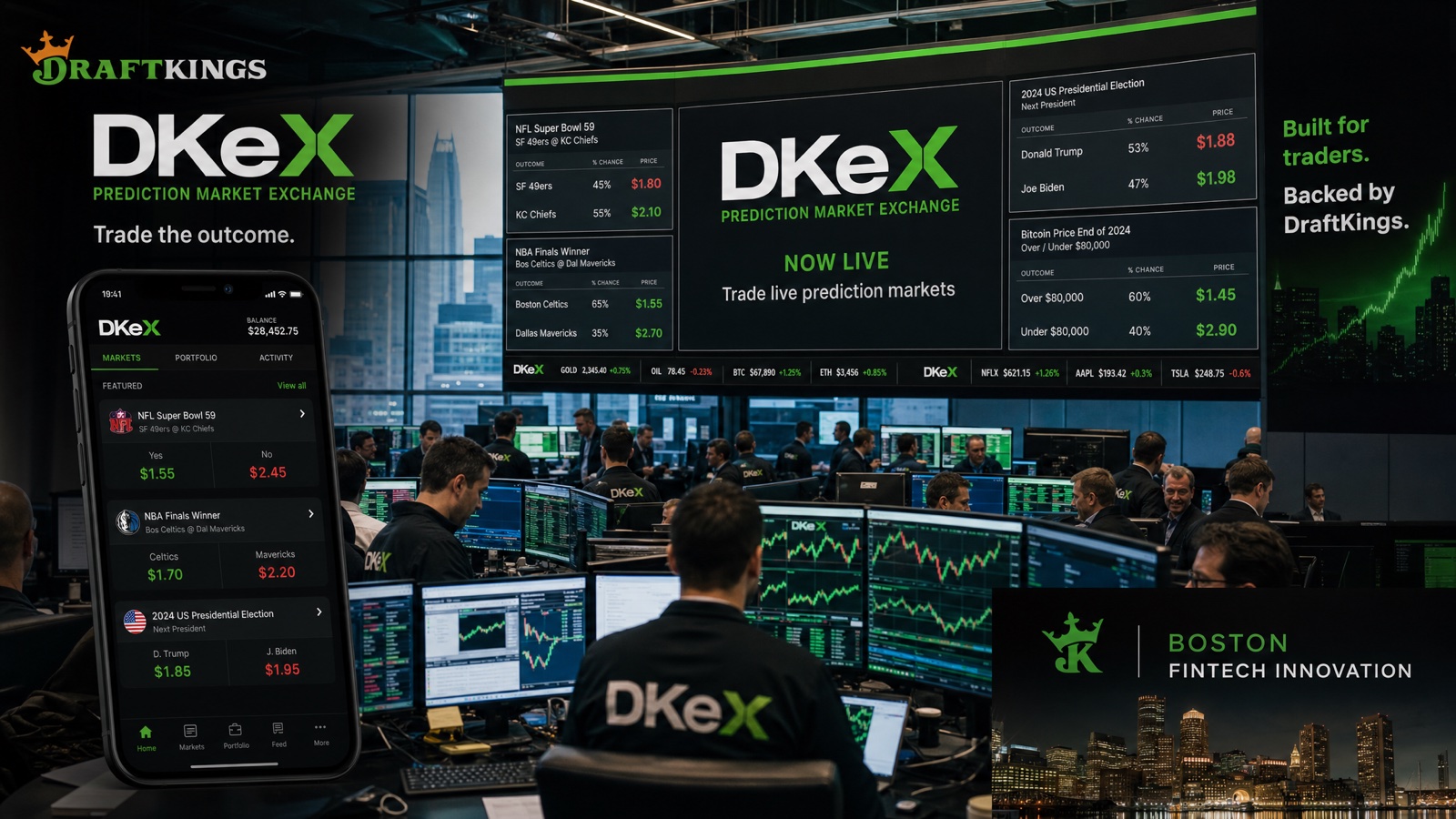 DraftKings Launches DKeX: Its Proprietary Prediction Market Exchange Is Now Live